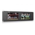 7" x 2 LCD   Rack Monitor  All in one Input/Output
